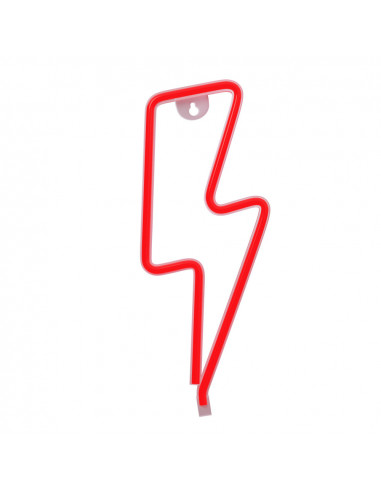 Forever Neon Led Light Bolt Red Bat+USB