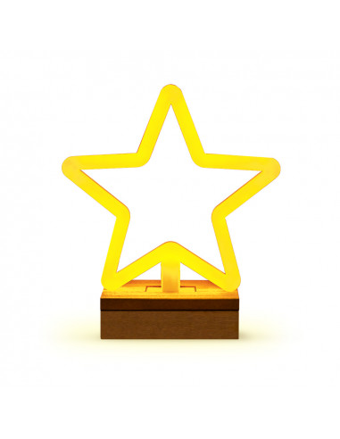 Forever Neon Wood Stand LED STAR warm...