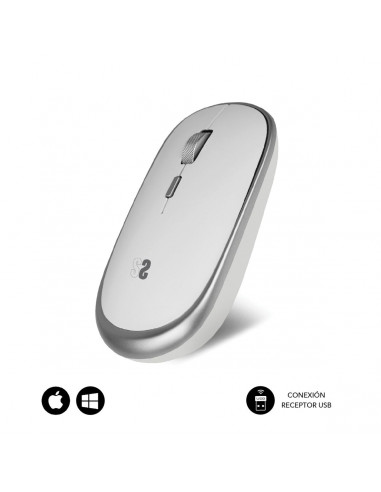 Subblim Mini ratón wireless plata