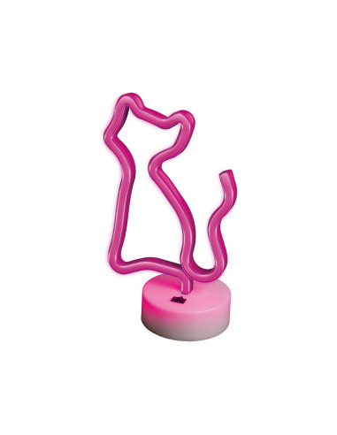 Forever Neon Led on a stand Cat Pink