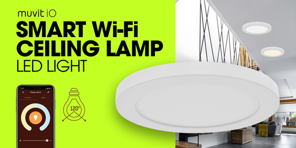 Lámpara empotrable de techo Wi-Fi muvit iO